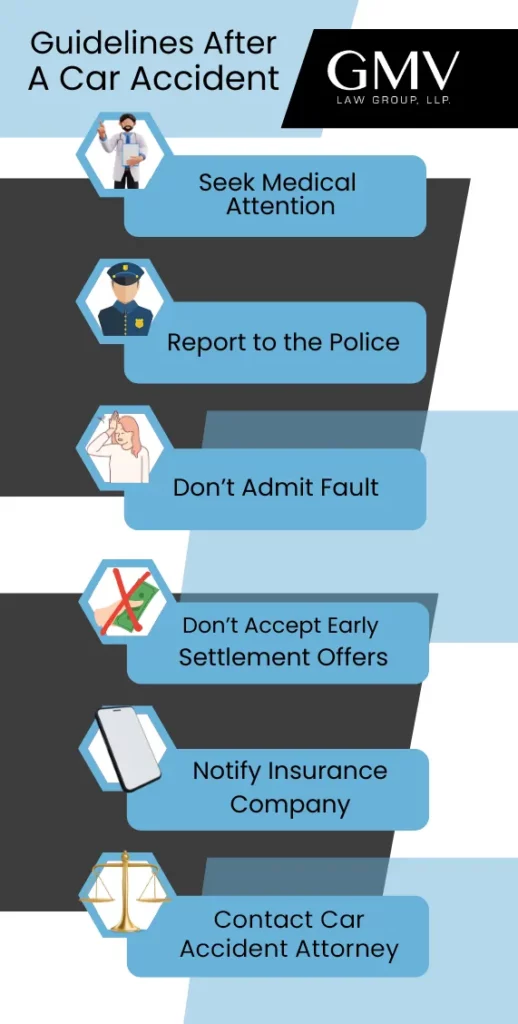 Guidelines for after a car accident, steps to take after a car wreck