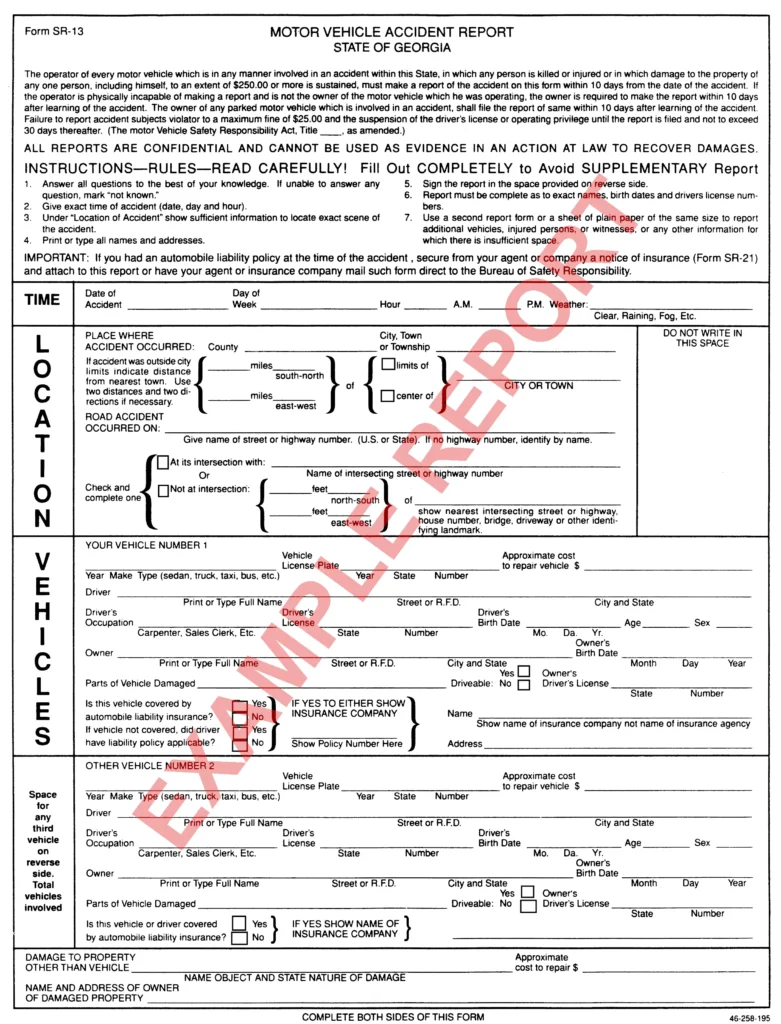 Example police report