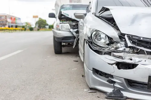 Kennesaw rear-end accident lawyer concept, a car is rear-ended