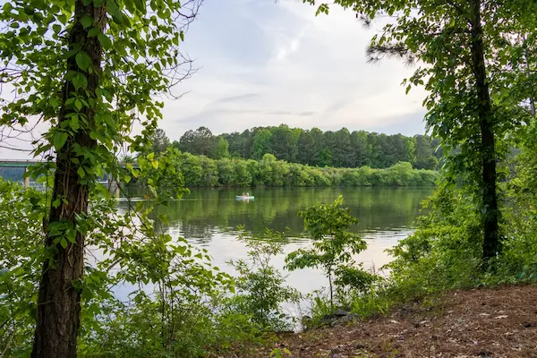 Proctor Landing Park at sunset, Lake Acworth in Acworth Georgia