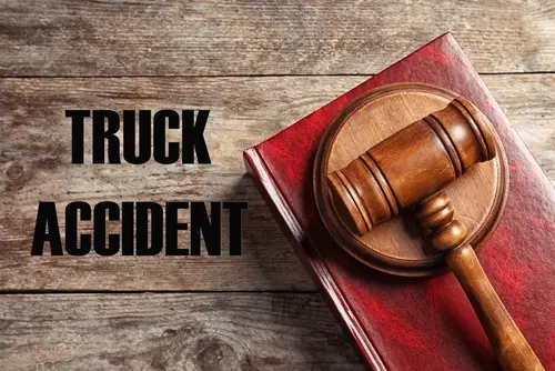 Acworth truck accident lawyer, Acworth truck accident attorney, words truck accident with judge gavel